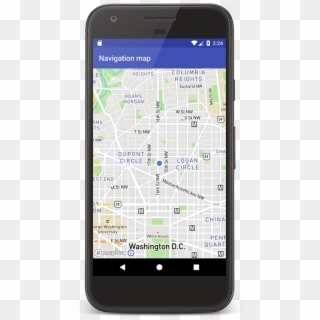An Android Device Displaying A Map With A User S Location - Autofill Hints Android Example, HD Png Download