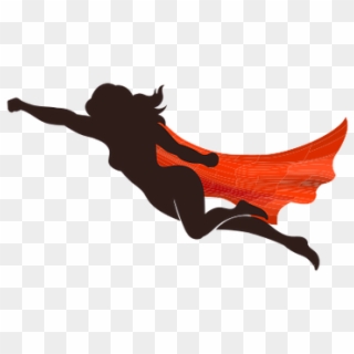 Bitmap - Superwoman Flying Silhouette, HD Png Download