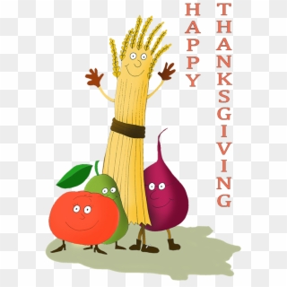 Happy Thanksgiving Clipart - Vegetables Thanksgiving Cartoon, HD Png Download