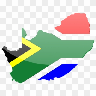 South African Flag Vector - South Africa Map Flag, HD Png Download