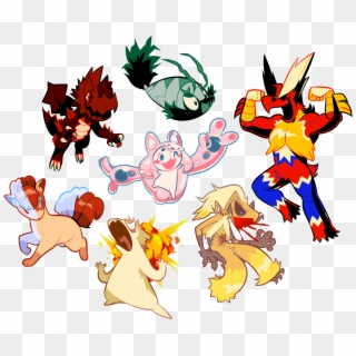 My Hero Academia X Pokémon Lol Pokemon Funny, Anime - Crossover My Hero Academia Pokemon, HD Png Download