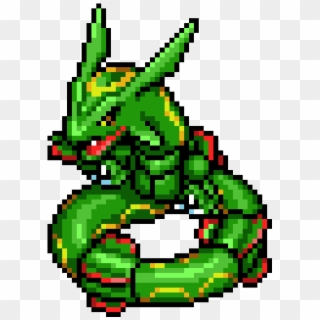 Minecraft Art Rayquaza Green Tree Png Download Free - Pixel Art Pokemon Rayquaza, Transparent Png