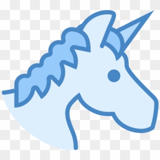 This Icon Represents A Unicorn - Unicorn Blue Icon, HD Png Download
