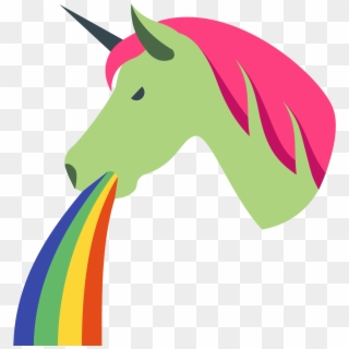 Transparent Flying Unicorn Png - Green Vomit Cartoon, Png Download