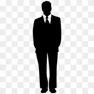 Man In Suit Silhouette Png, Transparent Png