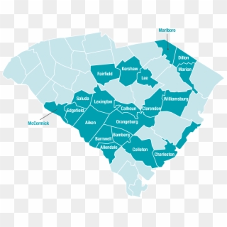 South Carolina Service Area Map - Map, HD Png Download
