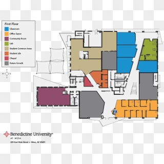 First Floor - 225 E - Main - Campus University Architectural Plans, HD Png Download