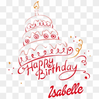 Isabelle Happy Birthday Vector Cake Name Png - Happy Birthday Chahat Cake, Transparent Png