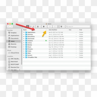 Finder List Window Showing Sort Options - Nid32 Cuarentena Internet Security, HD Png Download