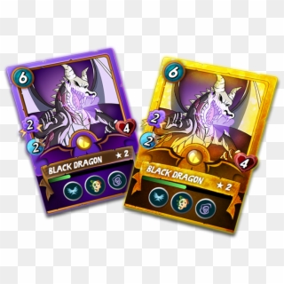 Two Black Dragons In The Quest Rewards On One Day Steemmonsters - Cartoon, HD Png Download