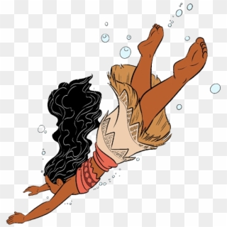 Moana Swimming Free Transparent Clipart Images Png - Moana Swimming, Png Download