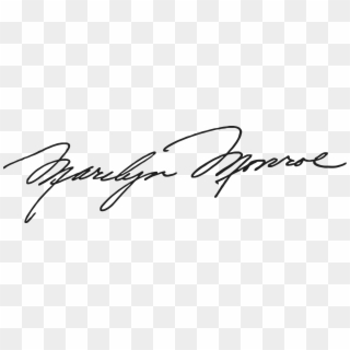 1601px-marilyn Monroe Signature - Marilyn Monroe Firma, HD Png Download