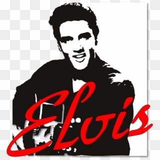 Elvis Presley Stencil Portrait Silhouette - Elvis Presley Sticker, HD Png Download