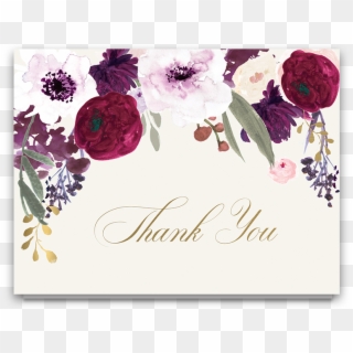 Thank You - Watercolor Wedding Flowers Png, Transparent Png