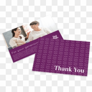 Purple Thank You Card Template Preview - Brochure, HD Png Download