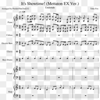 Its Showtime Undertale Sheet Music Piano Hd Png Download
