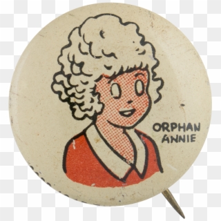 Kellogg S Pep Orphan Annie Advertising Button Museum - Cartoon, HD Png Download