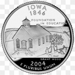 Iowa 50 State Quarters Coin United States Mint - Iowa State Quarter, HD Png Download