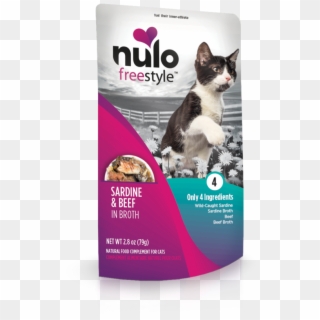 Freestyle Sardine & Beef Broth In Broth Recipe   Data - Nulo Freestyle Cat Pouches, HD Png Download