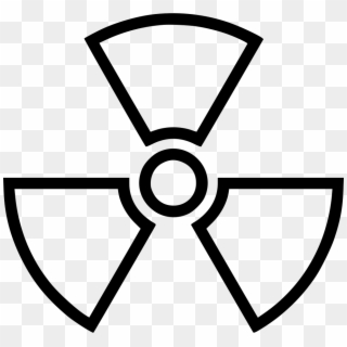 Radioactive - Radiation Symbol Outline, HD Png Download