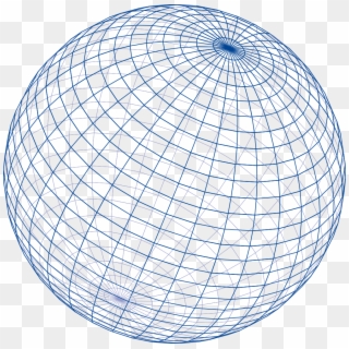 Blue Grid Sphere - Sphere Grid, HD Png Download