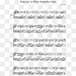 Wake Me Up When September Ends - Carole And Tuesday Sheet Music, HD Png Download