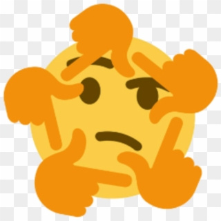 Transparent Emoji Thinking Png - Meme Thinking Face Emoji, Png Download