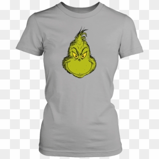 Dr Seuss Classic Grinch Face T Shirt Thumbnail - I M Silently Correcting Your Grammar Womens T Shirt, HD Png Download
