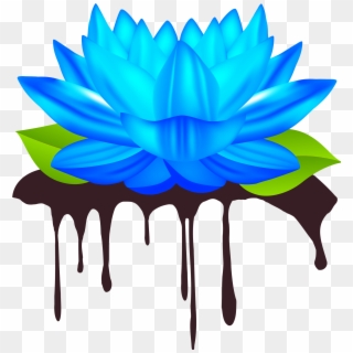 Transparent Lotus Clipart - Blue Lotus Flower Png, Png Download