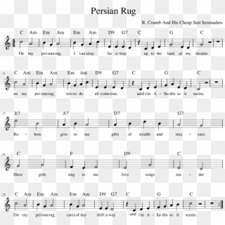 Persian Piano Sheet Music, HD Png Download