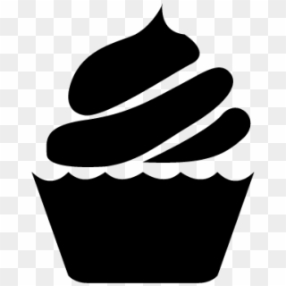 Cupcake Frosting & Icing Birthday Cake Cream Muffin - Cupcakes Vector Black And White, HD Png Download