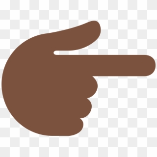 Pointing Right Backhand - Point Emoji Black, HD Png Download