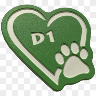 Lime Green Heart Kennel Numbers / Identifiers - Heart, HD Png Download