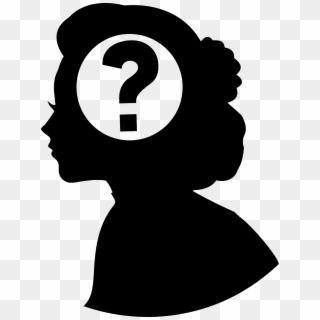 Question, Mark, Shape, Head, Creative, Woman, Brain, - Woman With Question Mark Silhouette Png, Transparent Png