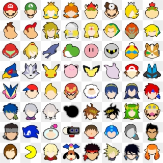 Super Smash Bros Ultimate Stickers - Smash Bros Ultimate Character Icons, HD Png Download