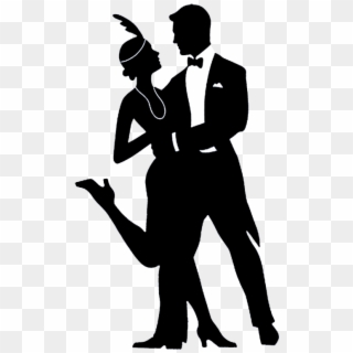 Charleston Dancing Couple - Great Gatsby Silhouette, HD Png Download