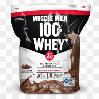 Muscle Milk® 100% Whey Chocolate , Png Download - Muscle Milk Whey Protein Chocolate, Transparent Png
