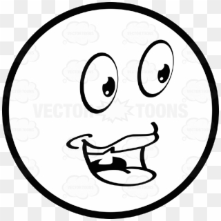 Hungry Face White Smiley Emoticon Free Clipart Images - Sketch Of Face Free Download, HD Png Download