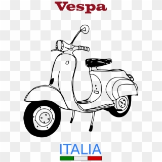 Scooter Clipart Retro Scooter - Clipart Vespa, HD Png Download