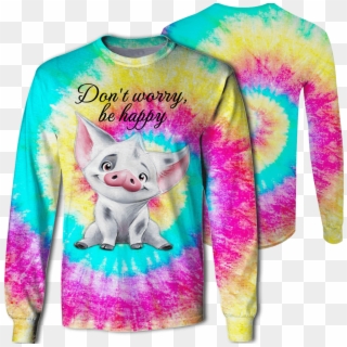 3d Don T Worry Pig Tshirt - Long-sleeved T-shirt, HD Png Download