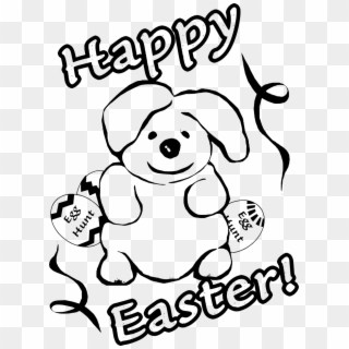 Easter Cartoon Black And White Png, Transparent Png
