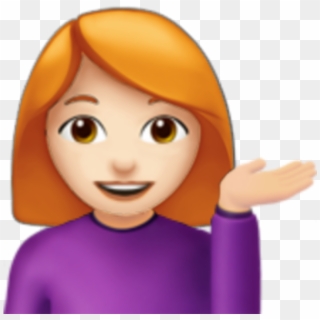 Transparent Redhead Girl Clipart - Girl Hand Emoji, HD Png Download