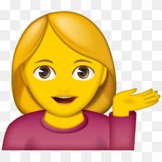 Emoji Woman Tipping Hand Png, Transparent Png