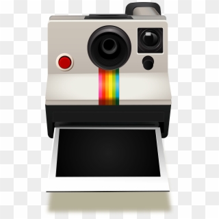 Transparent Camera Clipart Png - Polaroid Camera With Film Coming Out, Png Download