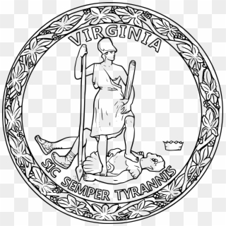 Png Download Of The Commonwealth Virginia Version Big - Virginia State Seal Black And White, Transparent Png