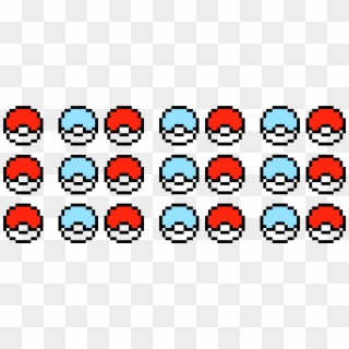 Blue Poke Ball - 8 Bit Pixel Art Pokemon, HD Png Download - 1184x1184  (#1565685) - PinPng