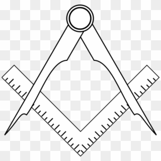 Masonic Symbol - Compass And Square Vector, HD Png Download