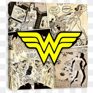 Wonder Woman On Panels - Illustration, HD Png Download