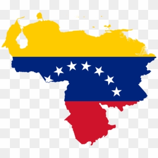 Flag-map Of Venezuela - Venezuela Flag Map, HD Png Download