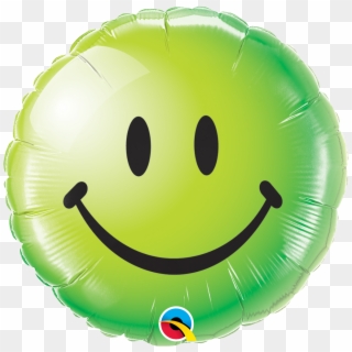 Emoji Smiley Face Green 18 Inch Foil Balloon - Smiley Face Balloon Transparent, HD Png Download